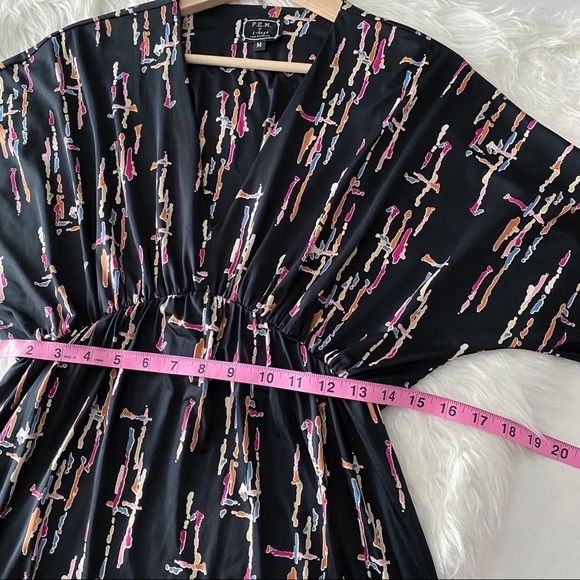 Slouchy Kimono Top • Deep V-Neck Dress - Picture 6 of 10